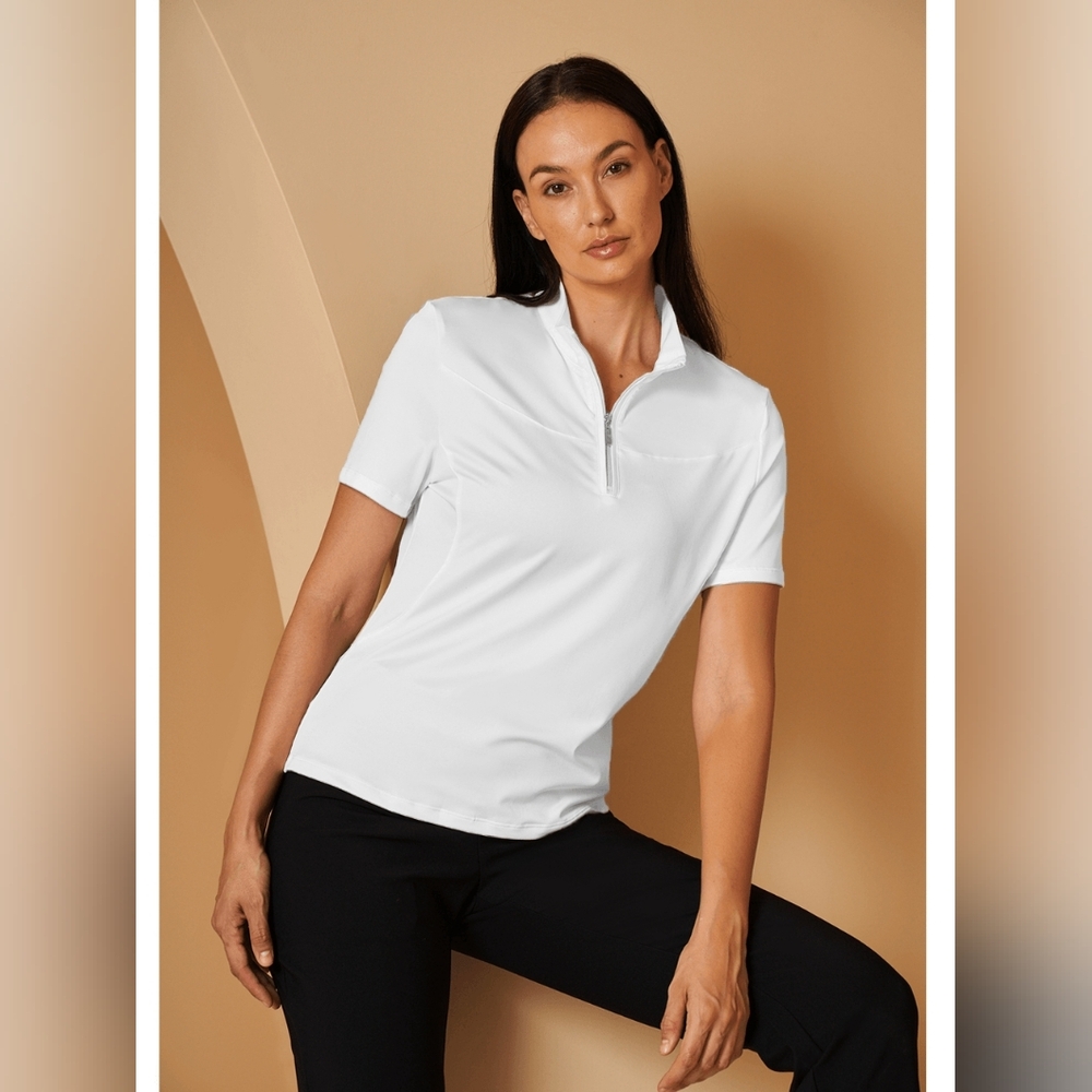 ACEGOLFS More Than Basic Golf Shirt Quarterzip UPF50+ White Medium